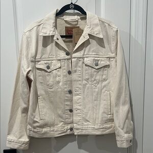 Levi's Women's Off-White Denim Jacket Size Medium